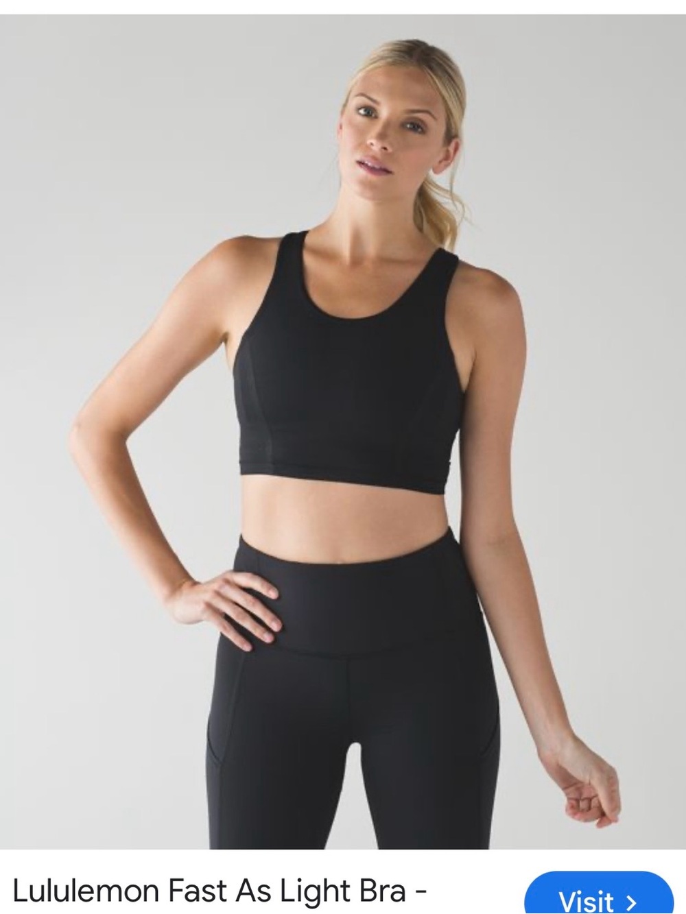 lululemon athletica Black High-Neck Sports Bra